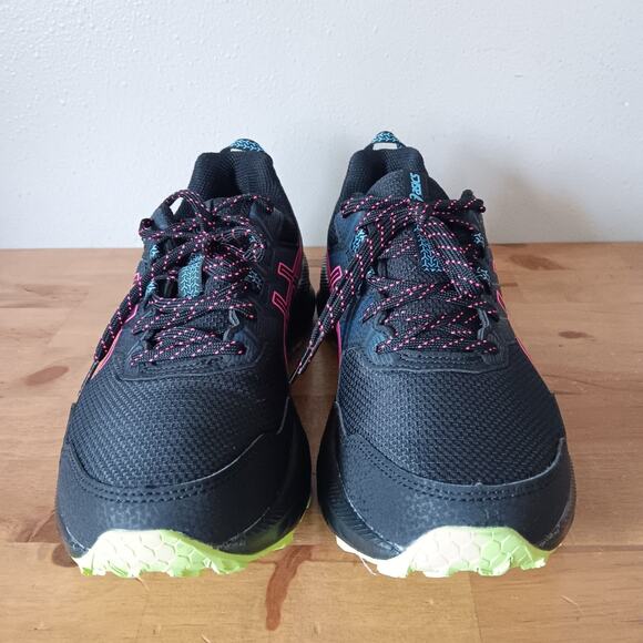 Asics Shoes Womens 8.5 Gel-Venture 9 Black/Hot Pink Trail Running 1012B313-006 - Picture 2 of 9